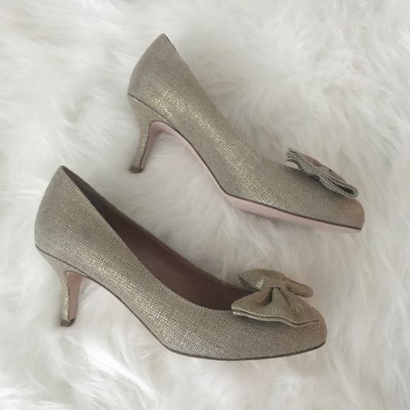 Red Valentino metallic bow-embellished pumps🌸 - Picture 3 of 6